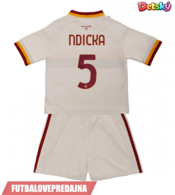 Lacne Dětský Futbalové dres AS Roma Evan Ndicka #5 2026-27 Krátky Rukáv - Preč (+ trenírky)